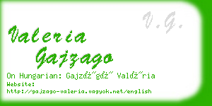 valeria gajzago business card